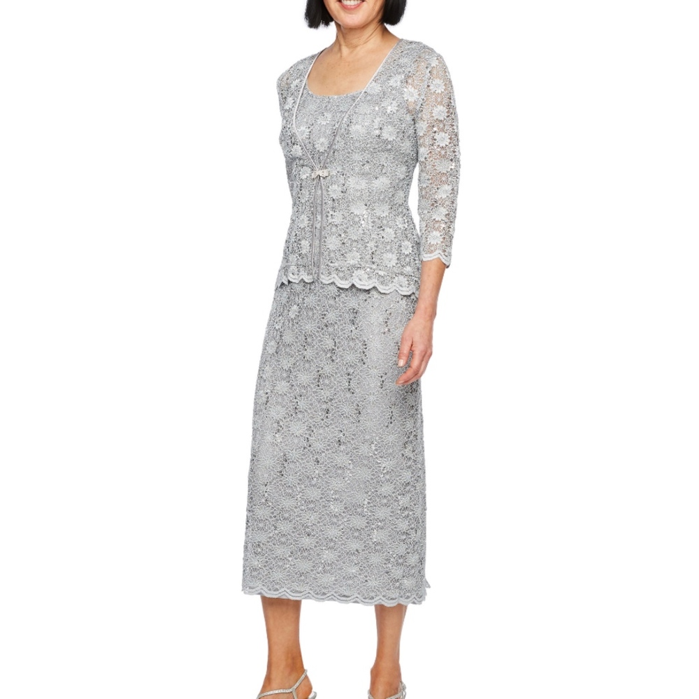 R & M Richards Lace Jacket Dress